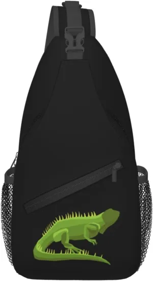 Lizard Crossbody Bags For Women Men Chest Backpack Gym Shoulder Bag Travel Outdoor Sports Casual Crossbody Bags