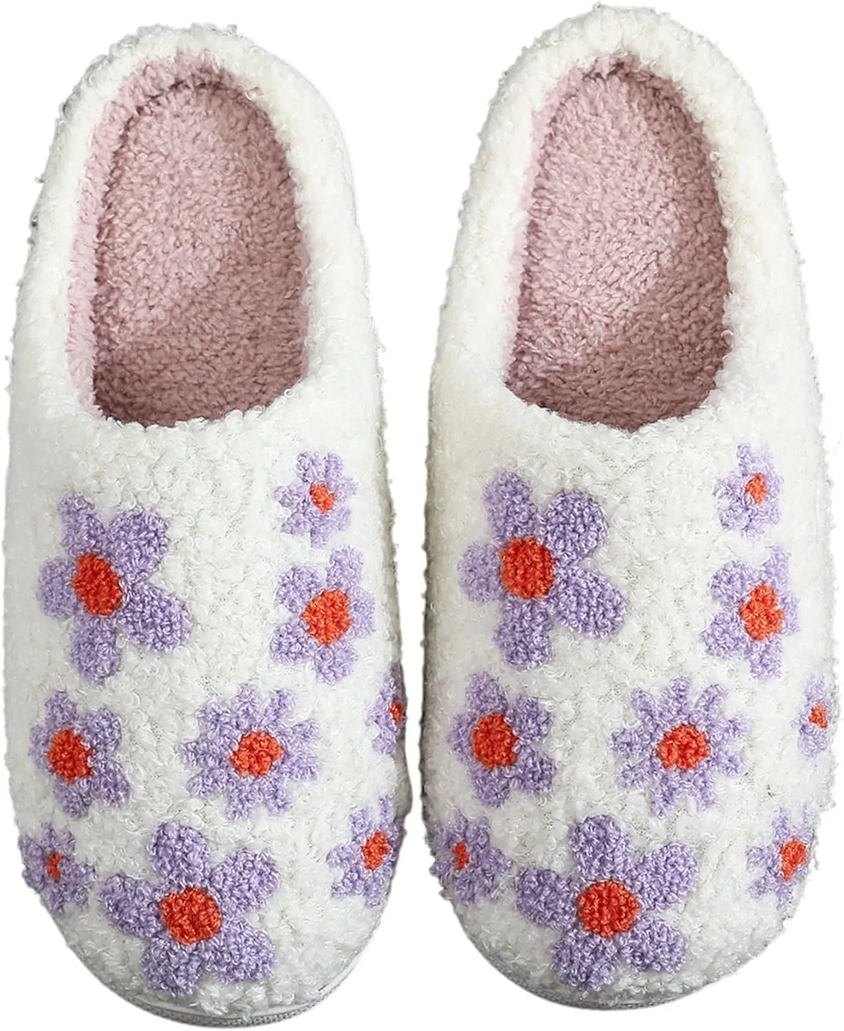LNERIP Animal Slippers Fruit Slippers Plant Slippers Various Cartoon Patterns Fluffy Soft Memory Foam Retro Indoor Outdoor Home Couple Shoes