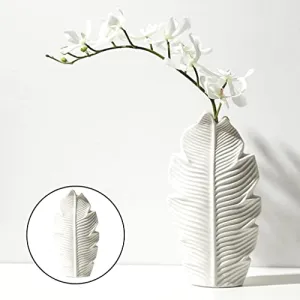 Losas White Ceramic Vase Matte Surface Desktop Modern Minimalist Table Vase L