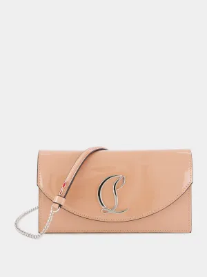 Loubi54 Beige leather clutch