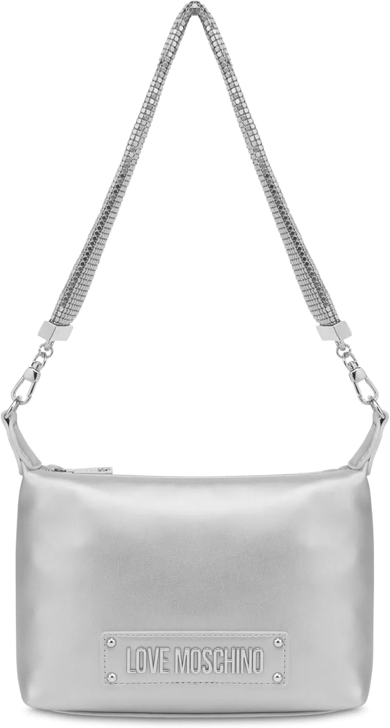 Love Moschino Ladies Jc4140pp1mlo0969 Silver Shoulder Bag, silver, Einheitsgröße, silver, One Size