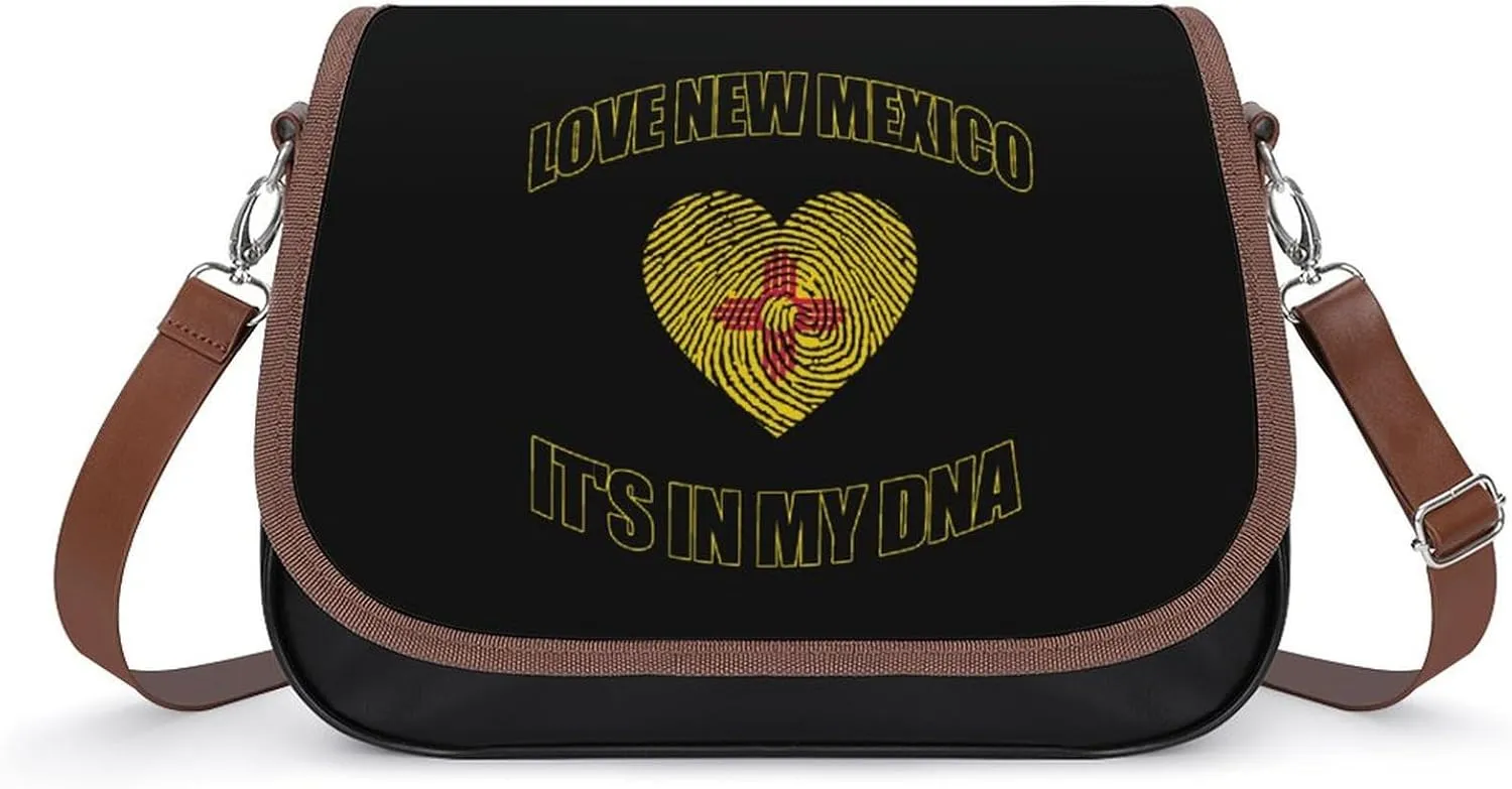 Love New Mexico State My DNA Fashion Crossbody Bags Purses for Women Funny Printing Shoulder Handbags Bag