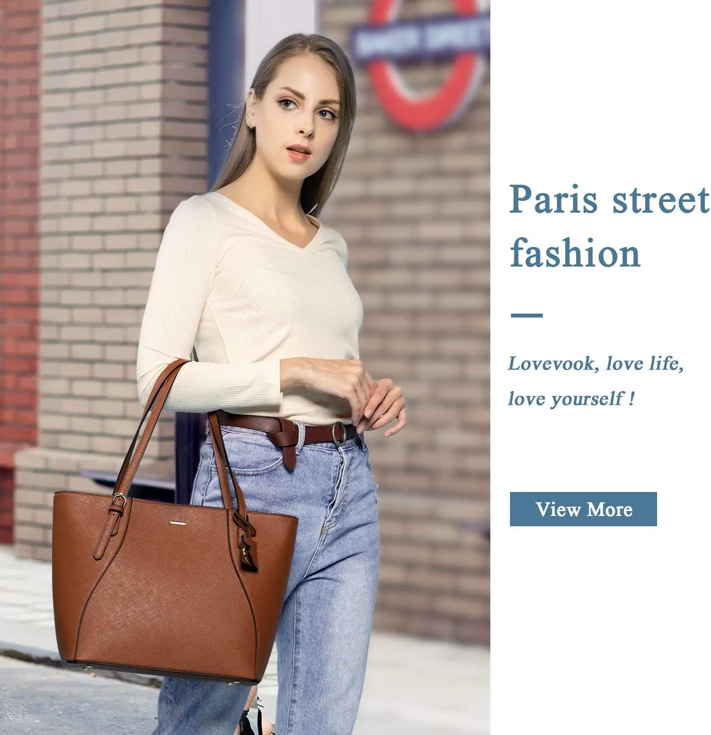 LOVEVOOK Handbags for Women Shoulder Bags Tote Satchel Hobo 3pcs Purse Set