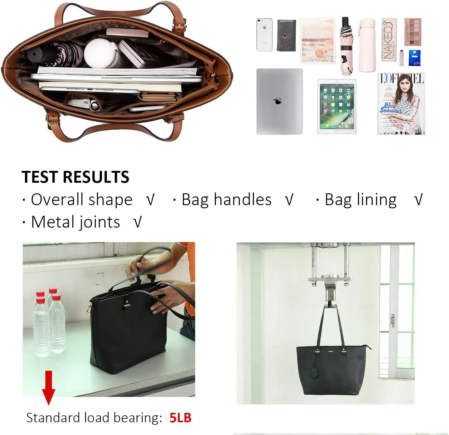 LOVEVOOK Handbags for Women Shoulder Bags Tote Satchel Hobo 3pcs Purse Set