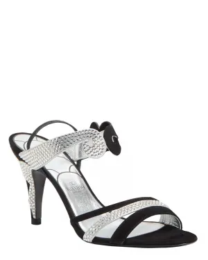 L’Une et L’Autre Sandal in Noir and Silver