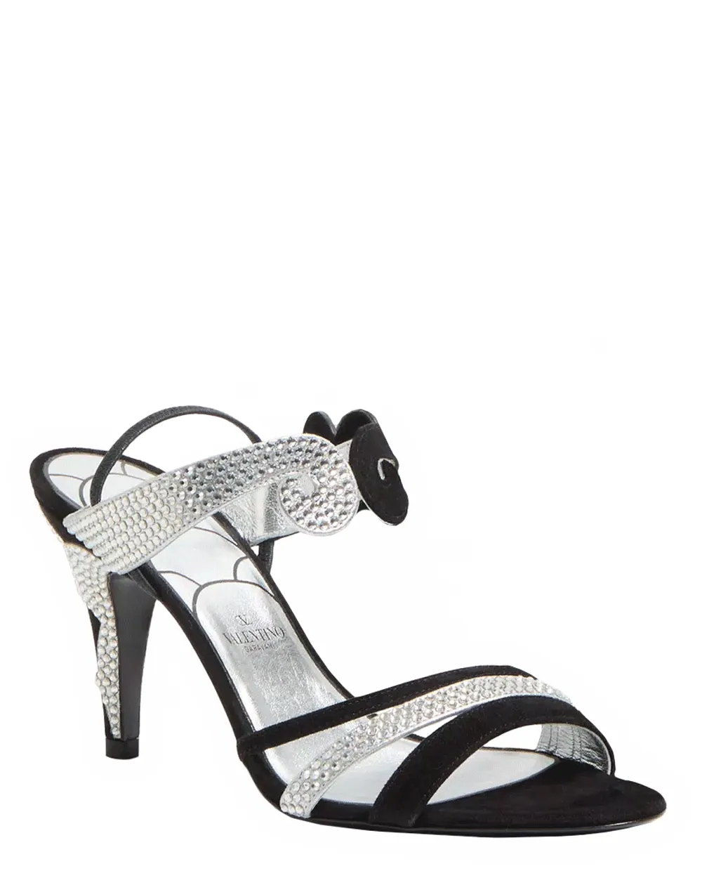 L’Une et L’Autre Sandal in Noir and Silver