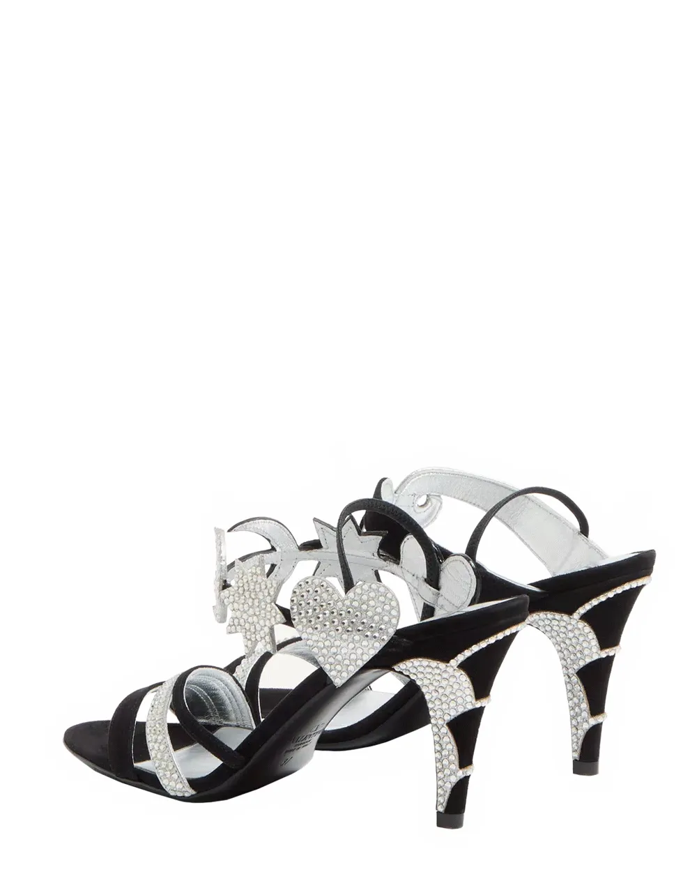 L’Une et L’Autre Sandal in Noir and Silver