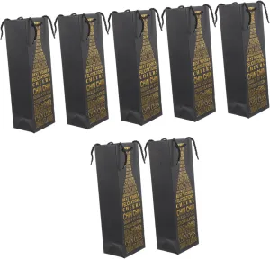 Luxshiny Wine Gifts Gold Bags 10PCS Wine Bottle Bags, Wine Bag Paper Bags Packing Bags for Housewarmings Graduations Thanksgiving Party (Stlye 1) Wine Gifts Gold Bags