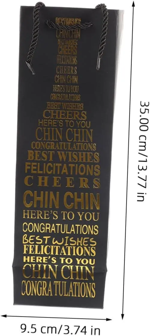 Luxshiny Wine Gifts Gold Bags 10PCS Wine Bottle Bags, Wine Bag Paper Bags Packing Bags for Housewarmings Graduations Thanksgiving Party (Stlye 1) Wine Gifts Gold Bags