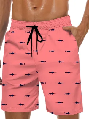 Lzzidou Men's Swim Trunks 8 Inch Inseam Mesh Lining Board Shorts Quick Dry Bathing Suit