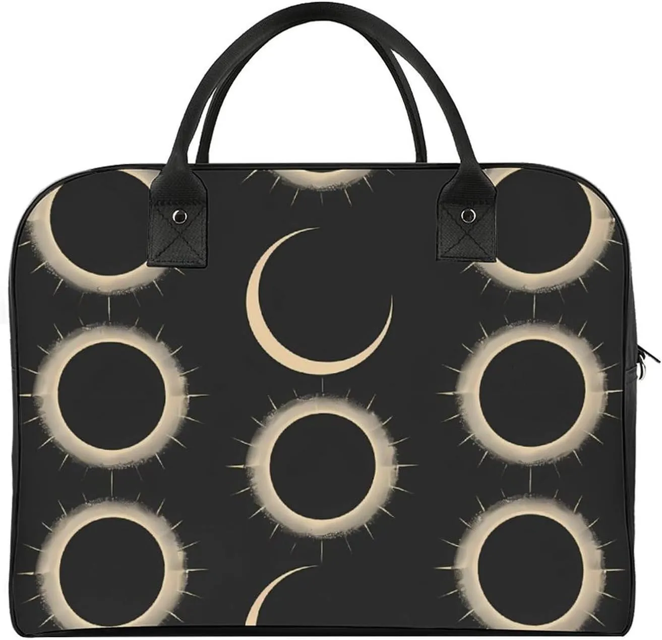 Magnificent Solar Eclipse Pattern Duffle Bag for Travel Crossbody Sports Tote Gym Bag Shoulder Weekender Overnight Bag