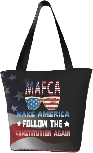 Make America Follow The Constitution Again Fashion Shoulder Bag Large Capacity For Man Or Woman