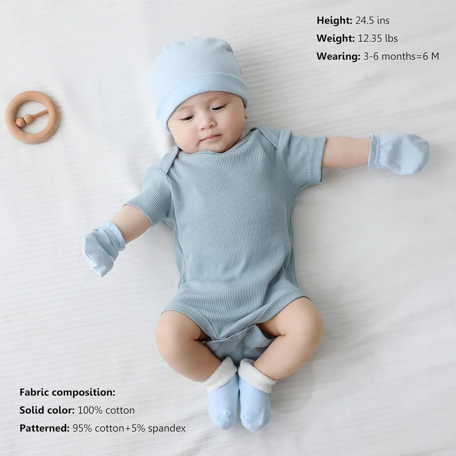 MAMIMAKA Newborn Baby Short Sleeve Bodysuit Cotton One-Piece Baby Clothes 5-Pack, 0-12 Months