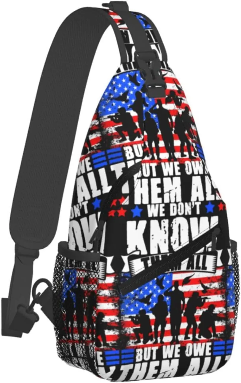 Mardi Gras American Flag Carnival Celebration Sling Bag Crossbody Bag Casual Chest Bags Travel Shoulder Backpack