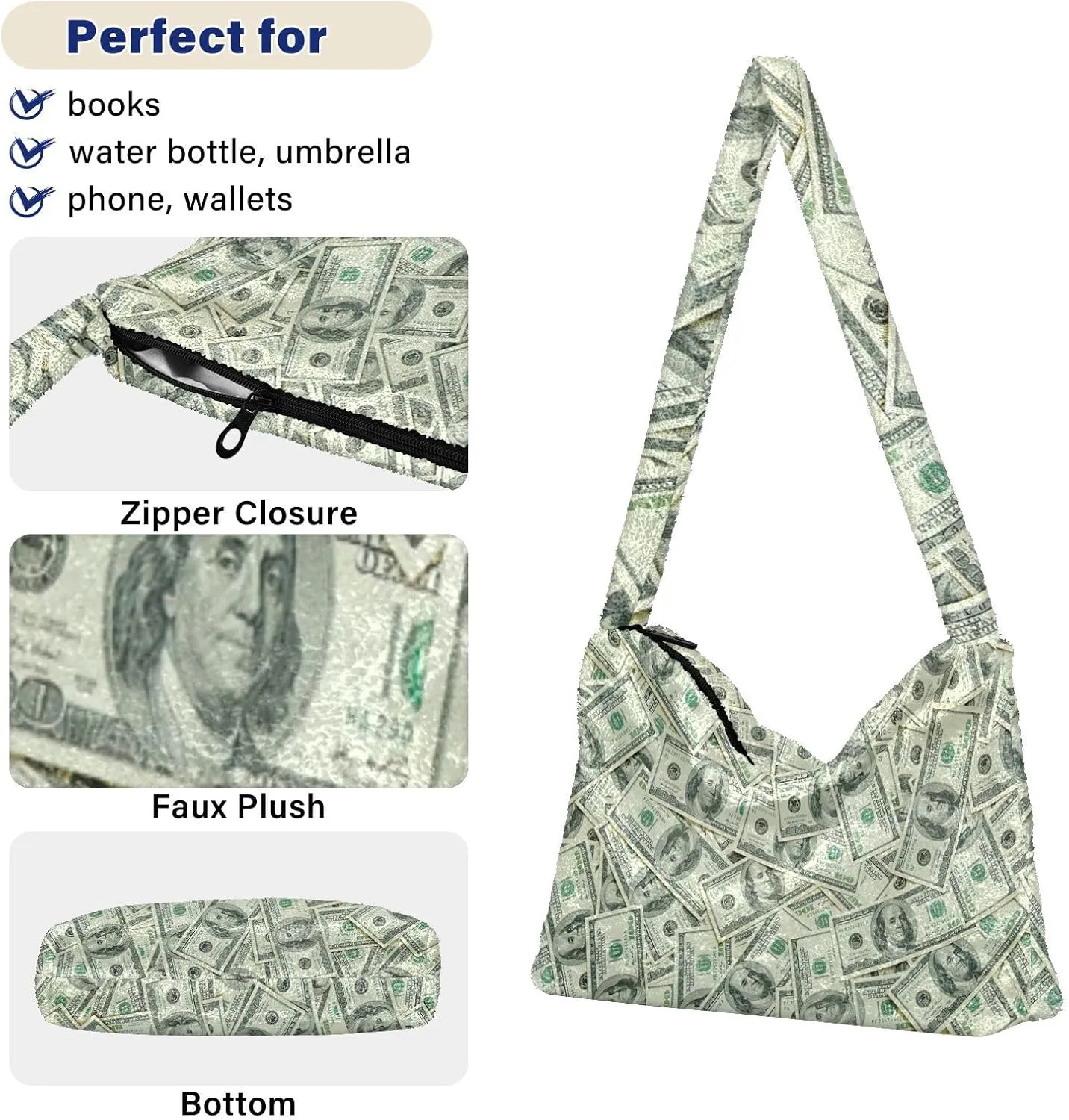 Mardi Gras With Stripes Of Gold Womans Shoulder Bag, Tote Book Bag for Women, Womens Outdoor Bag