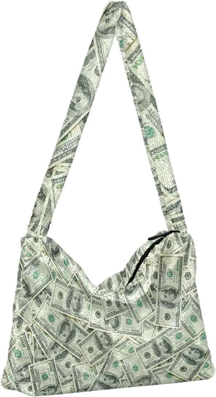 Mardi Gras With Stripes Of Gold Womans Shoulder Bag, Tote Book Bag for Women, Womens Outdoor Bag