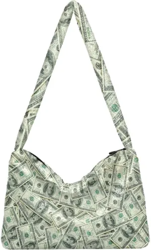 Mardi Gras With Stripes Of Gold Womans Shoulder Bag, Tote Book Bag for Women, Womens Outdoor Bag
