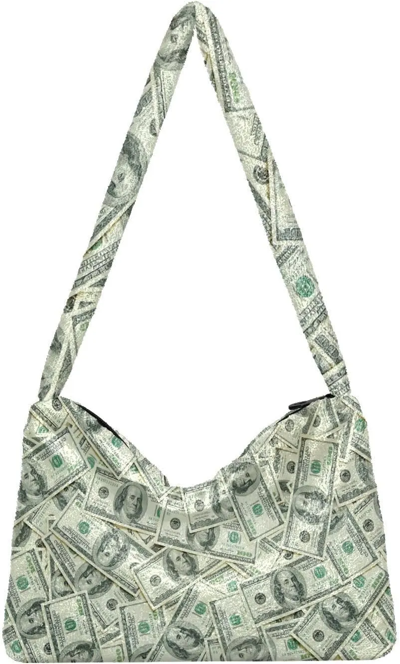 Mardi Gras With Stripes Of Gold Womans Shoulder Bag, Tote Book Bag for Women, Womens Outdoor Bag