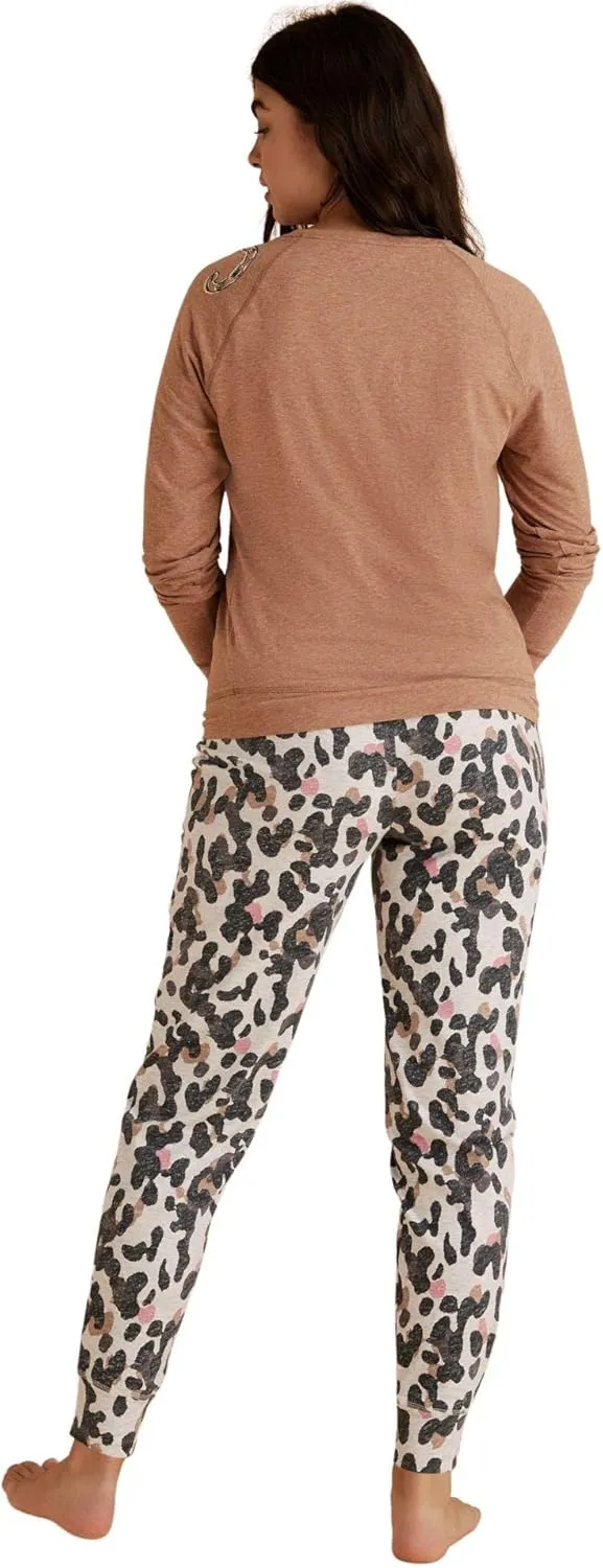 Marks & Spencer womens Super Soft Loungewear Camoflage Cuffed Pajama Pant