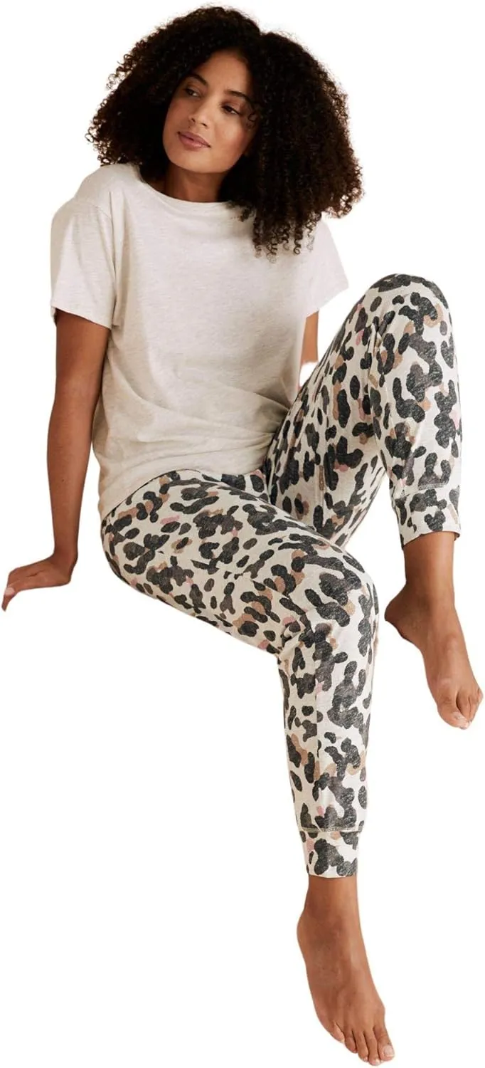 Marks & Spencer womens Super Soft Loungewear Camoflage Cuffed Pajama Pant