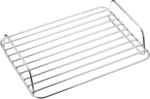 MasterClass KitchenCraft Large Stainless Steel Roasting Rack, Metallic, 32 x 23.5 cm