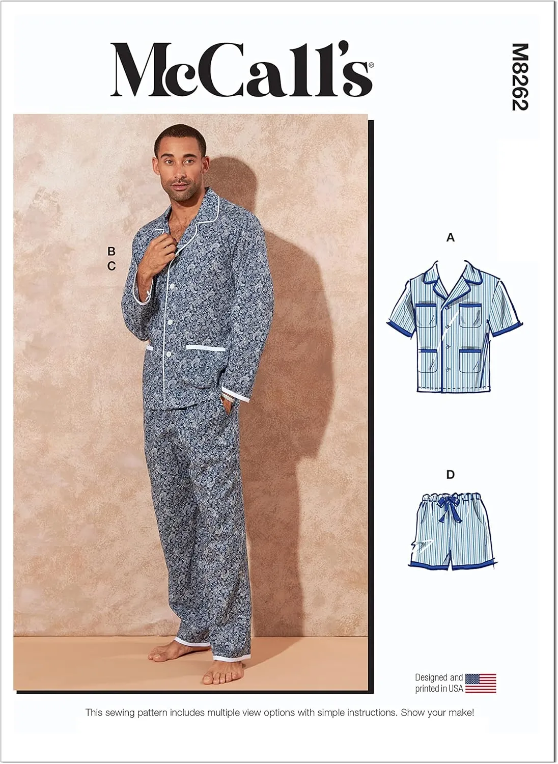 McCall's Men/BOY Sleepwear Sewing Pattern Kit, Multicolor