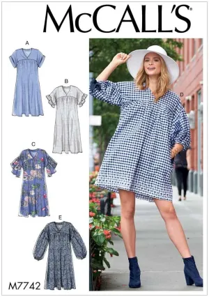 McCall's Patterns Misses' Dresses, X-Small/Small/Medium/Large