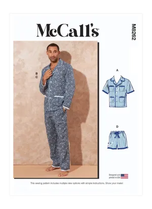 Men’s Pajamas Sewing Pattern Sewing Pattern M8262