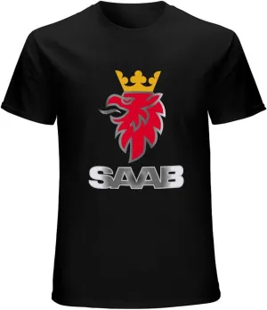 Men's Round Neck T-Shirt Saab Pure Cotton is More Hygroscopic