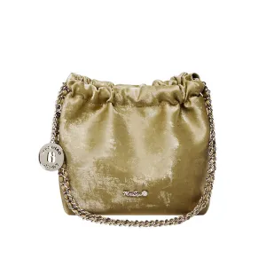 Metallic Chain Strap Pleated Cutting-edge Competitive Leather Bag