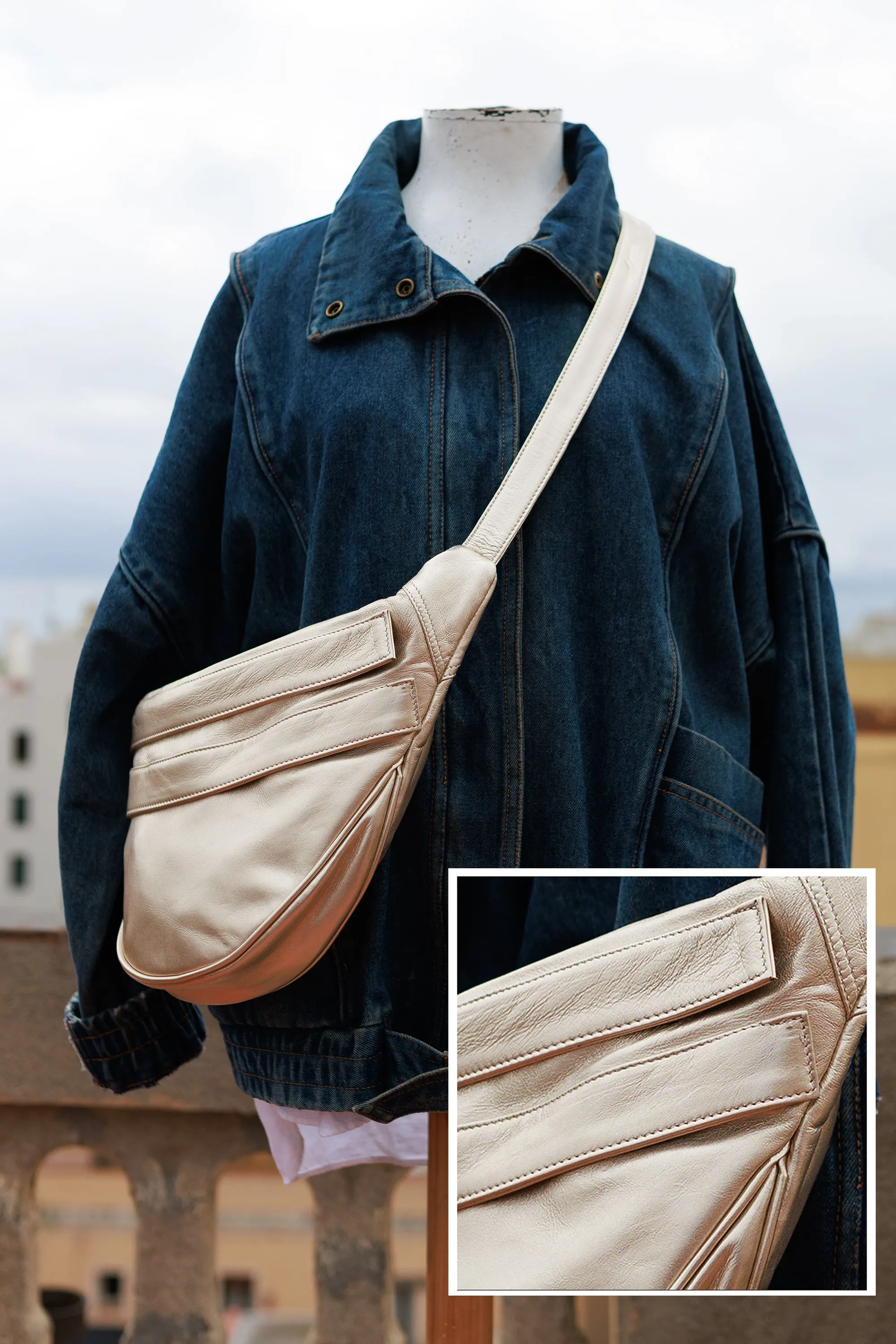 Metallic Gold Side Purse