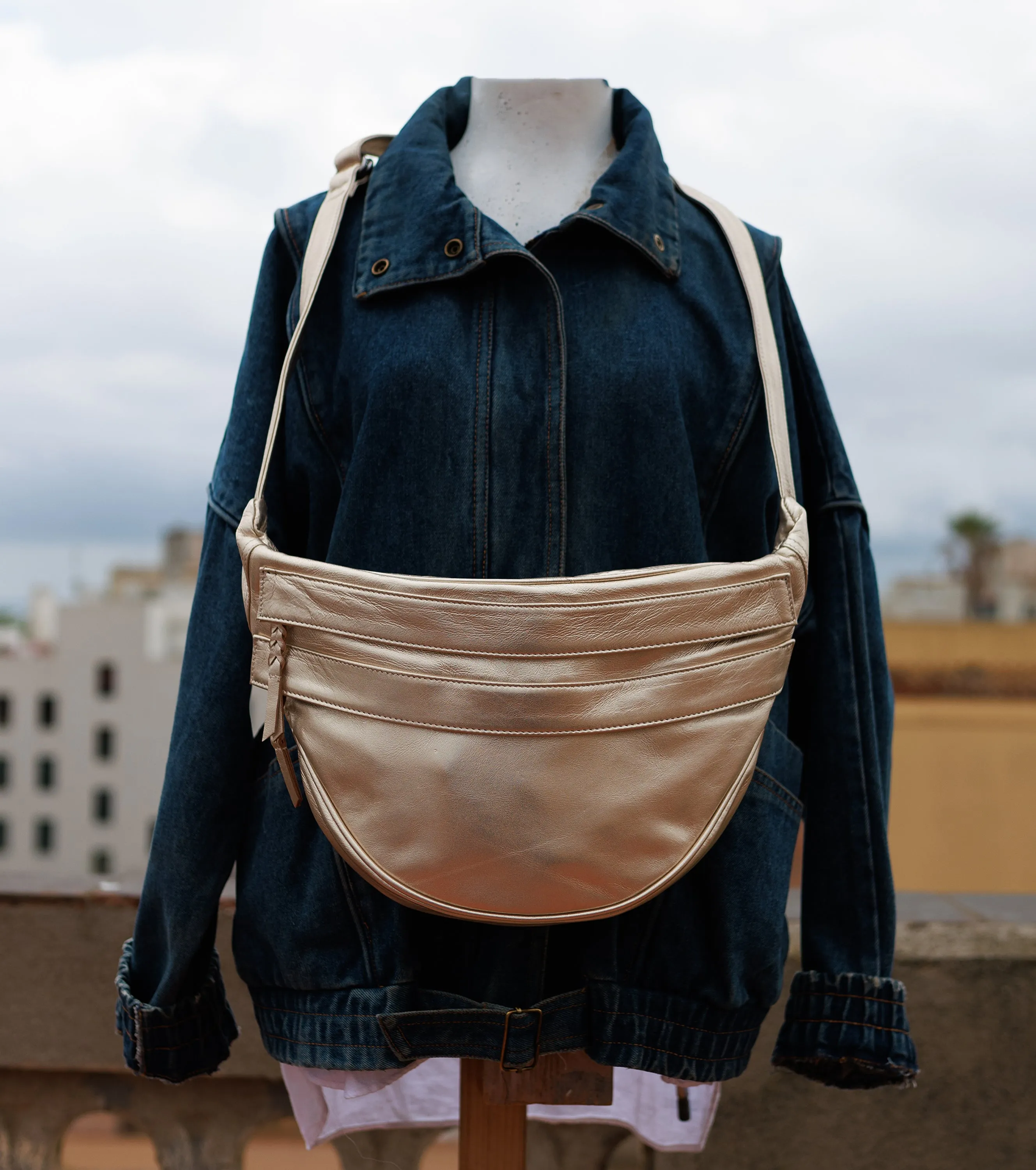 Metallic Gold Side Purse