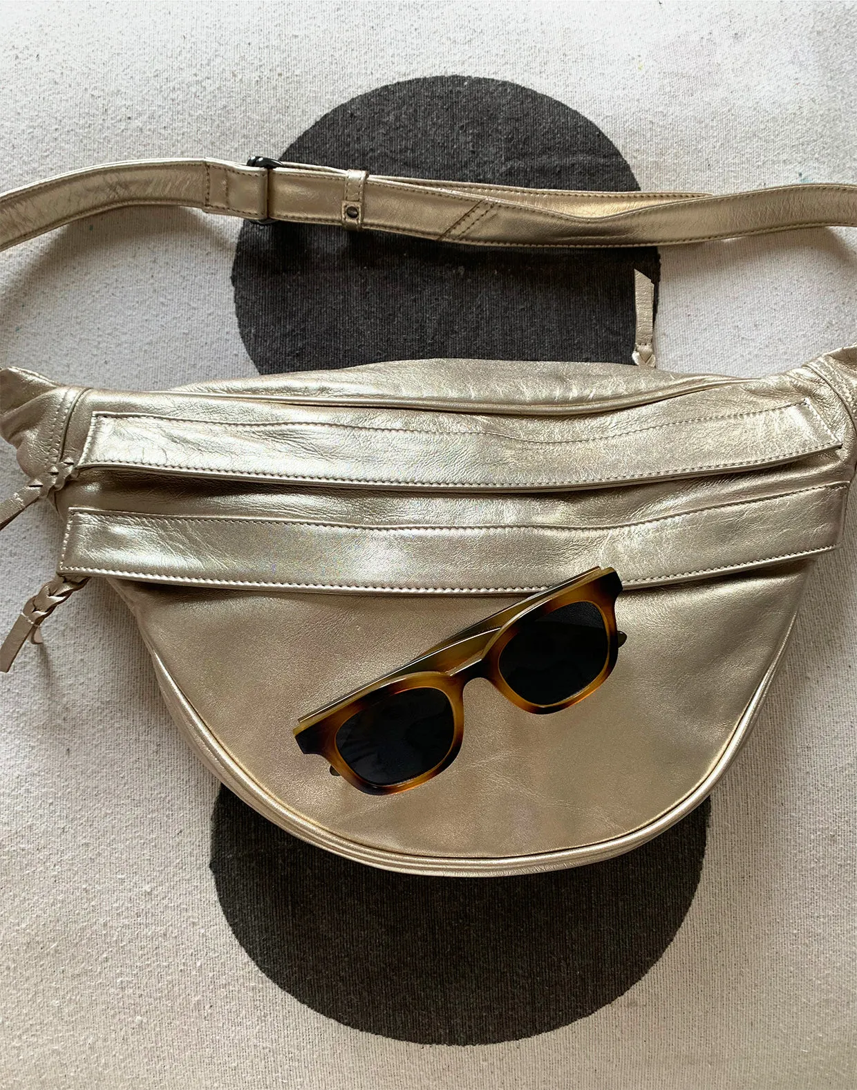 Metallic Gold Side Purse