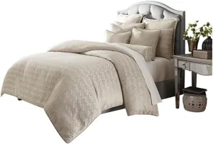 Michael Amini Carlyle 10 pc King Comforter Set in Platinum, Silver (BCS-KS10-CRLYL-PLTN)