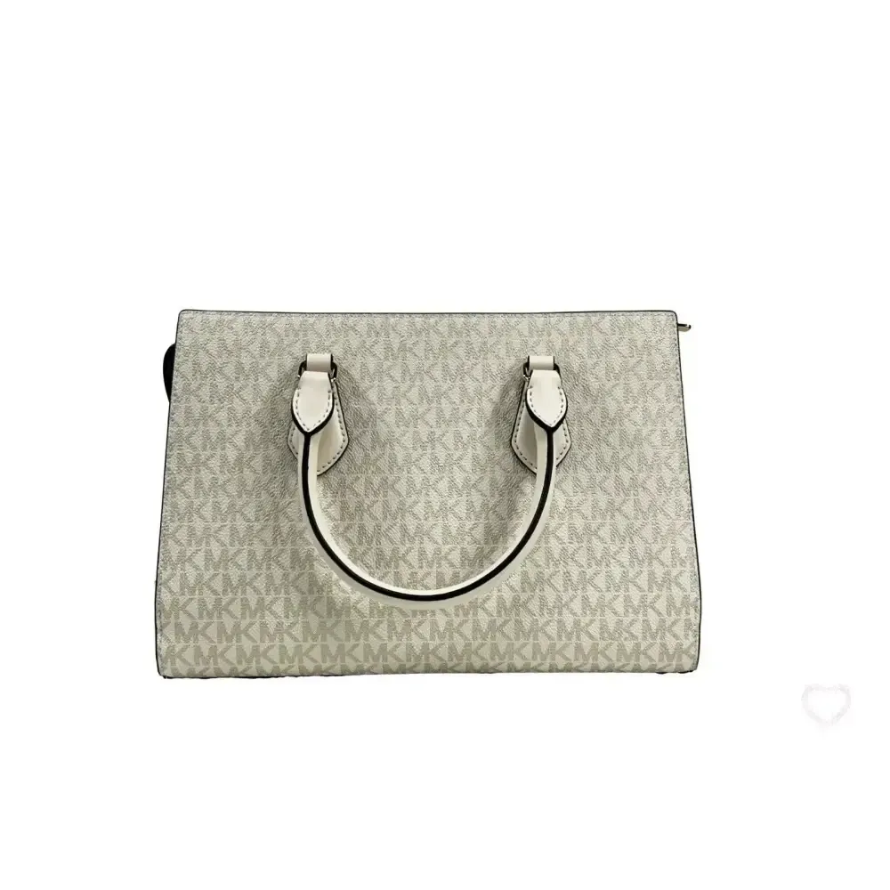 Michael Kors Sheila Medium Crossbody Satchel Purse Bag Pale Gold