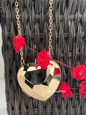 Micro Heart Sling Gold