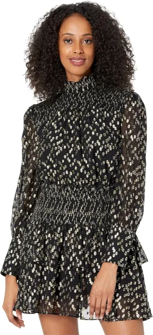MILLY Vicky Metallic Dot Clip Top