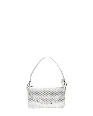 Mini Loubila Crystal Shoulder Bag in Crystal White