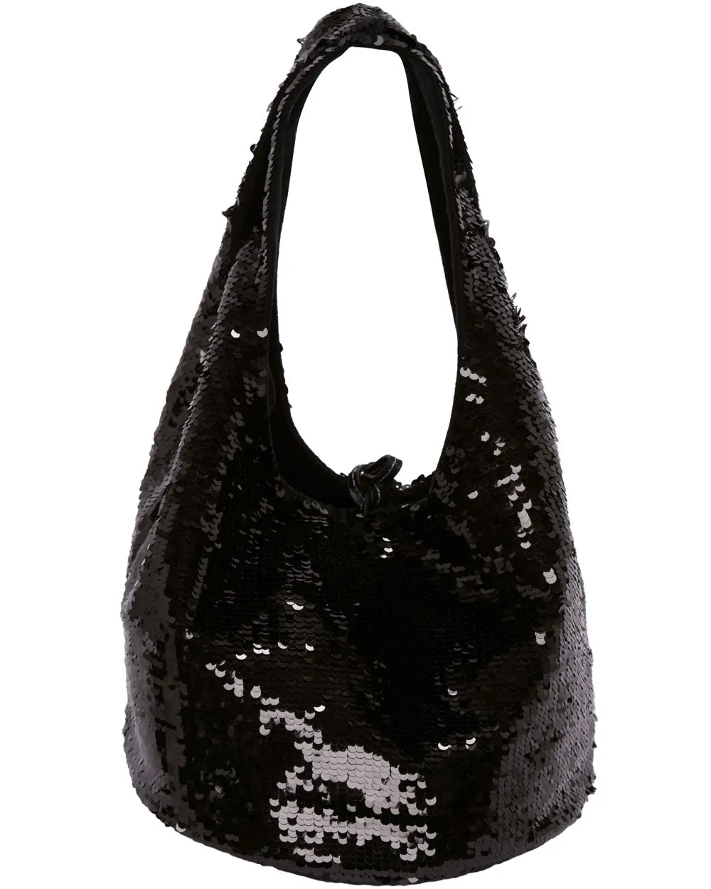 Mini Shopper Tote in Black Sequin