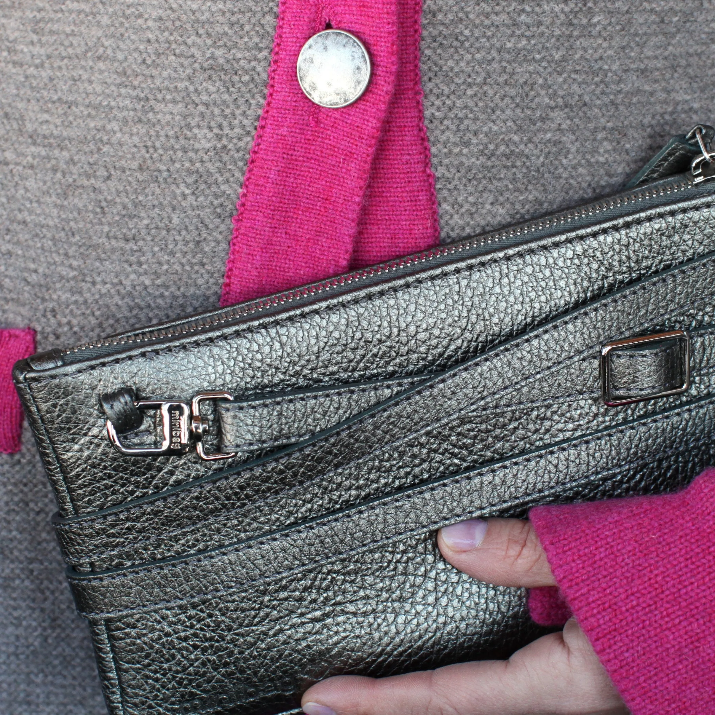 minibag metallic anthracite