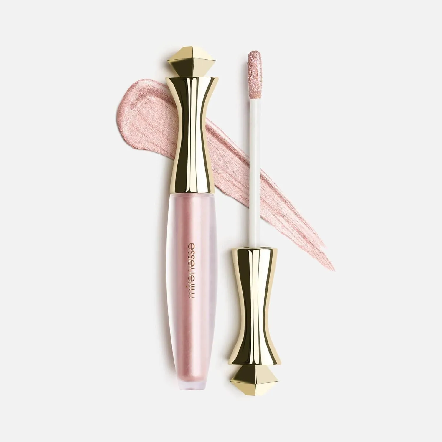 Mirenesse Metallic Gloss Plumper, 3 in 1 Instantly Plumps with Vitamin C   Vitamin E and Metallic Lip Gloss Shine, Vegan and Toxin Free, 1 Bliss .15 oz