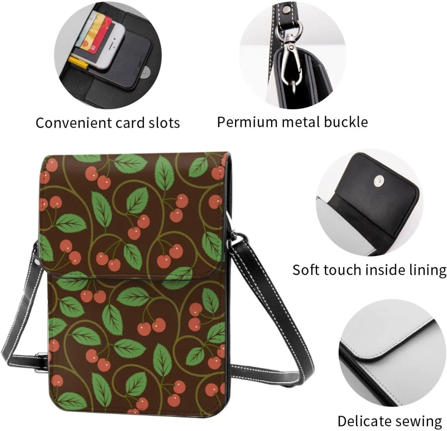 Mmm Fight Womens Crossbody Bags Candy Phone Bag Wallet Purses Adjustable Strap