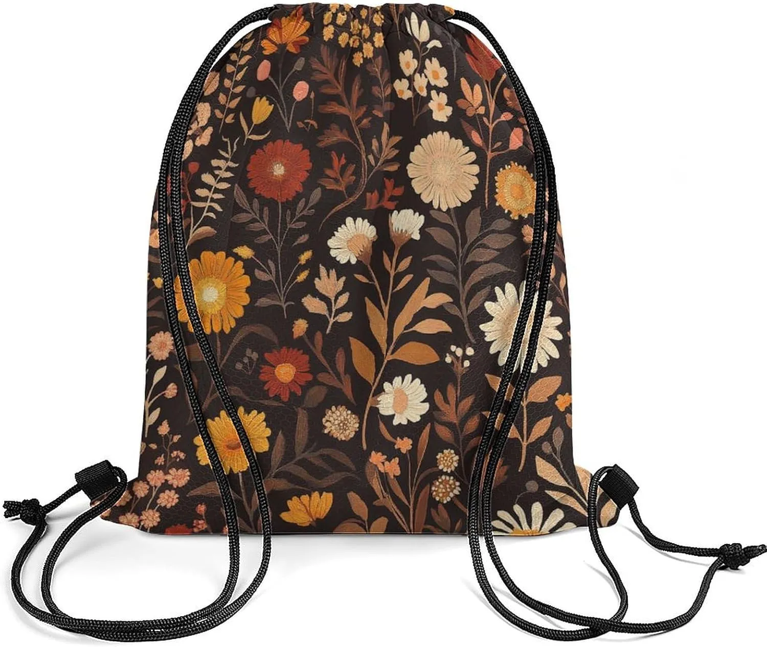 Modern William Morris Florals Drawstring Bags,Drawstring Backpack For Gym Travel Swimming Hiking Camping