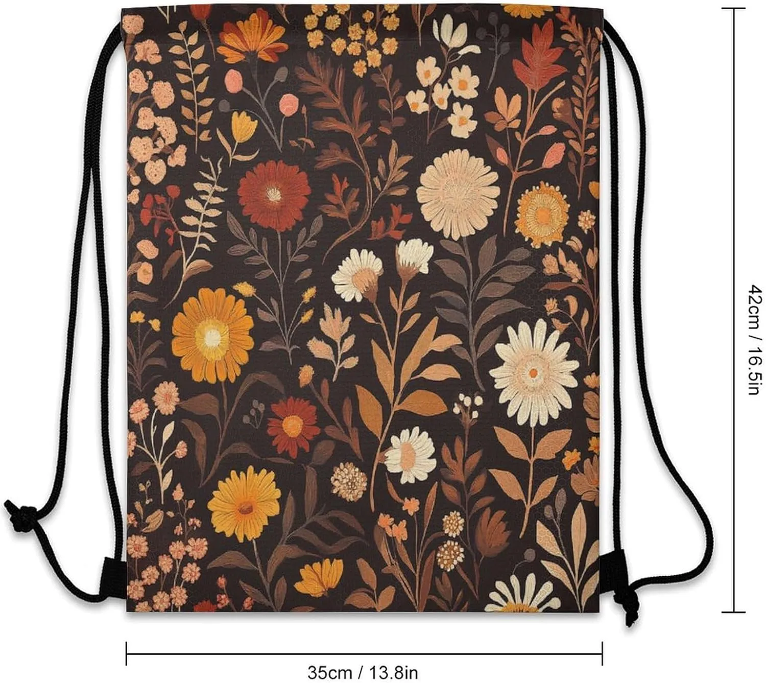 Modern William Morris Florals Drawstring Bags,Drawstring Backpack For Gym Travel Swimming Hiking Camping