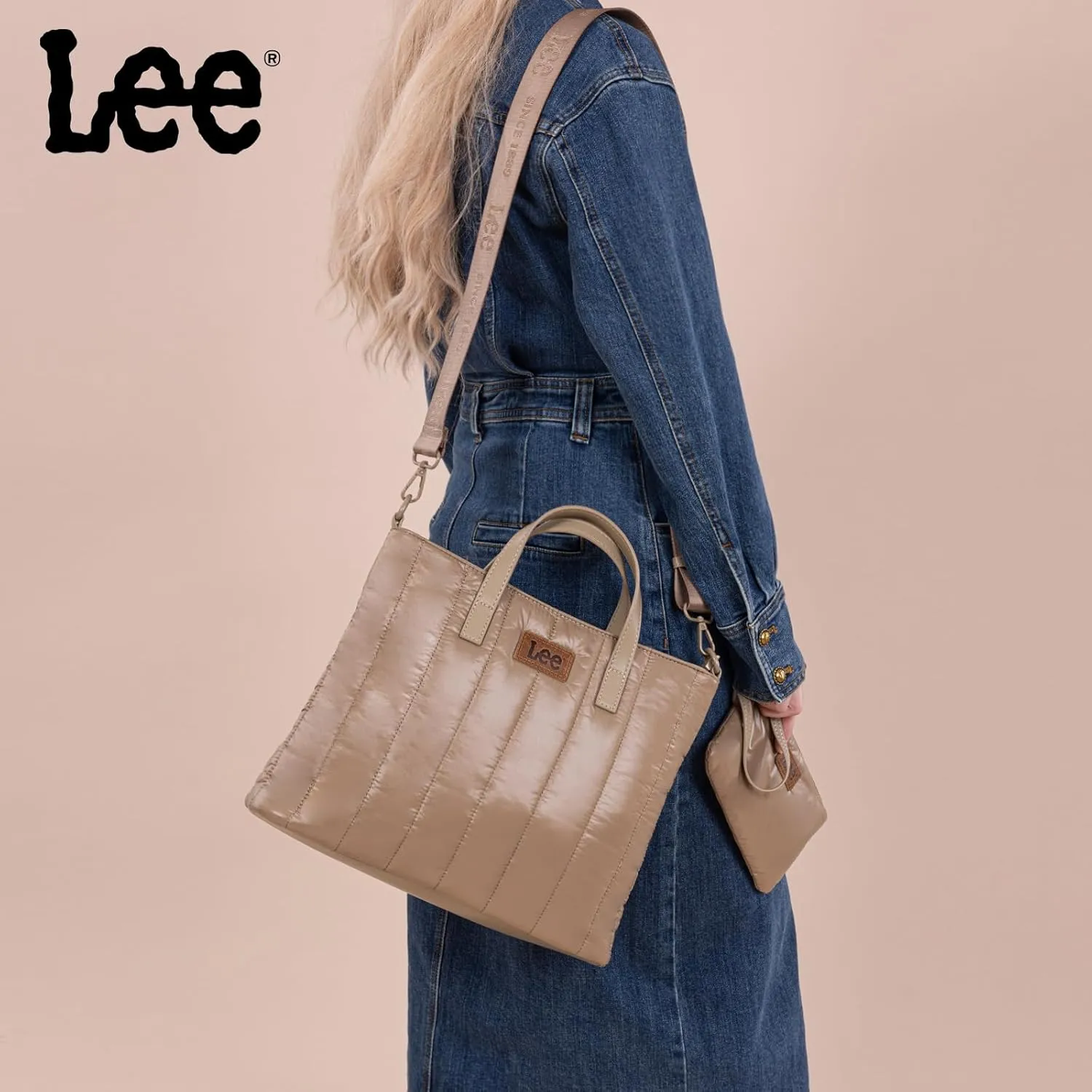 Montana West x Lee Puffer Tote Bag Lightweight Crossbody Bags for Women with Clutch
