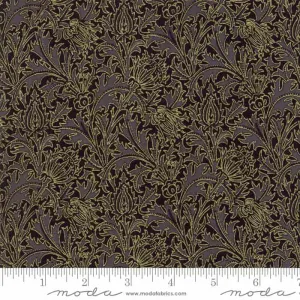 Morris Holiday Metallic Ebony 108" Wide Quilt Backing Fabric