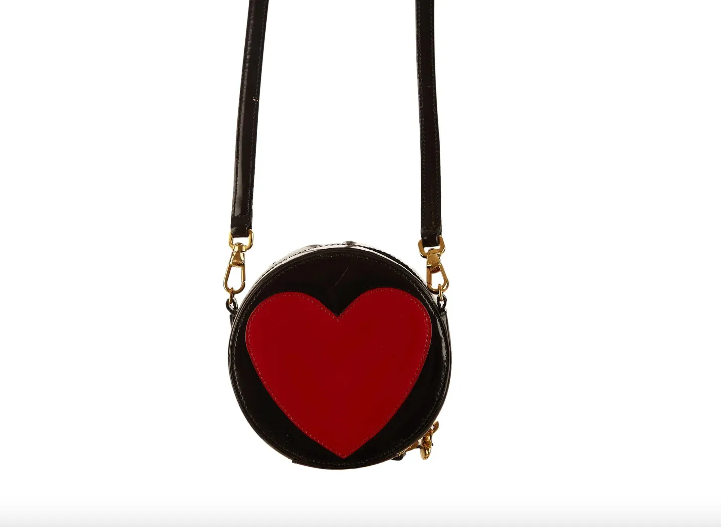 MOSCHINO REDWELL VINTAGE HEART CROSSBODY BAG