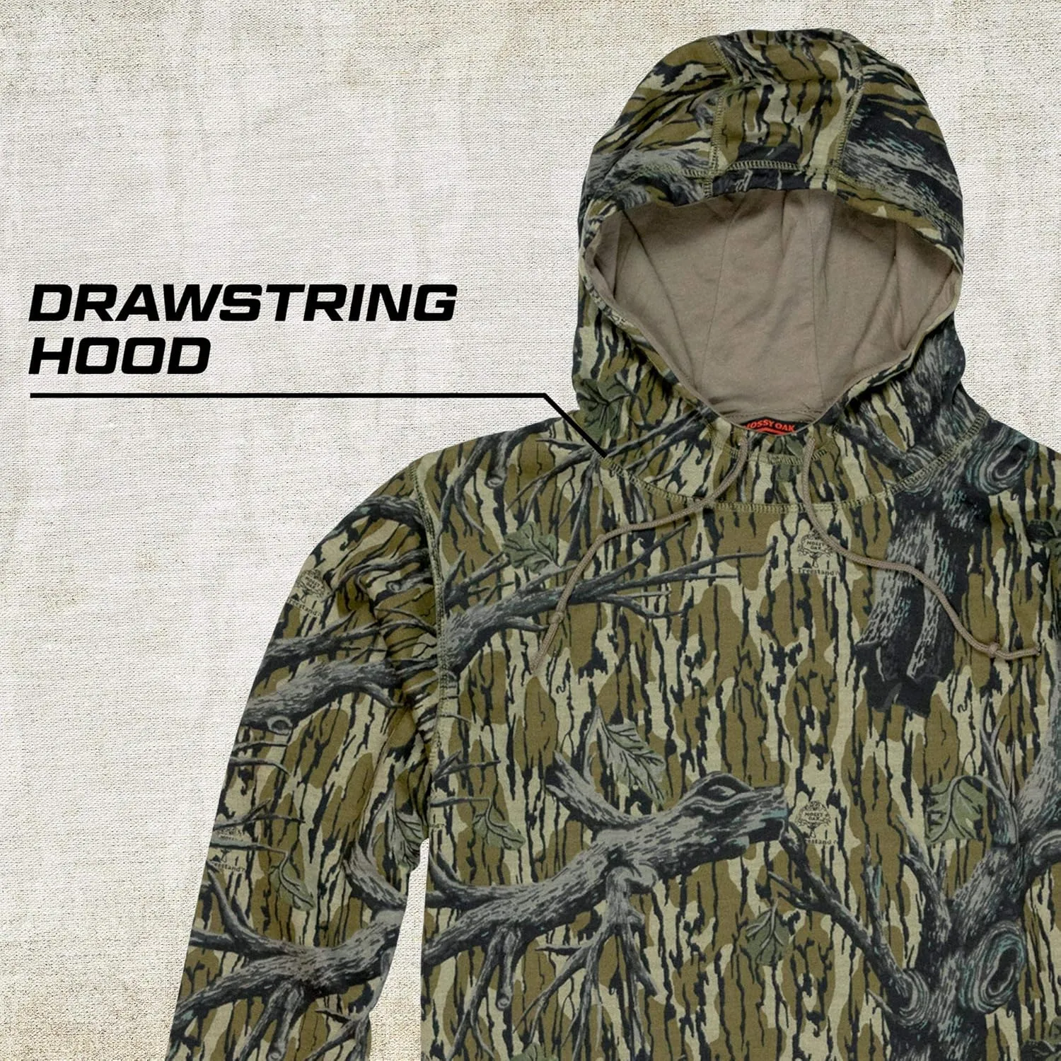 Mossy Oak Mens Camo Hunting Hoodie Vintage