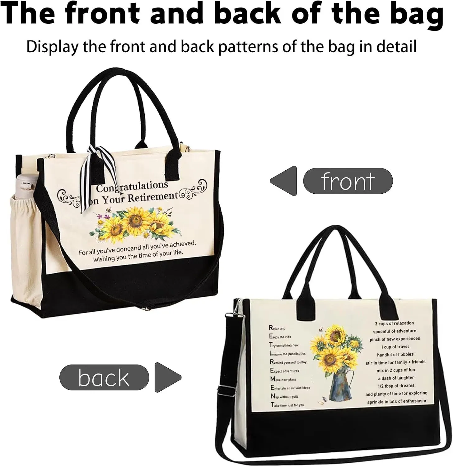 Mothers Day Gifts Retirement Gift for Woman Birthday bags for women Vintage Tote Bag set