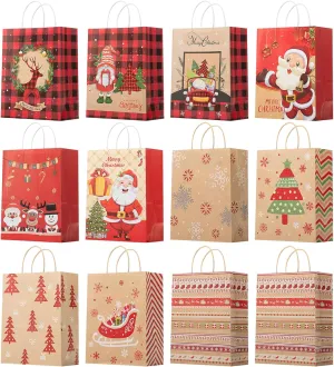 Mr. Pen Bags with Handles - 12 Pack, 8.3'x6', 11 Styles, Perfect for Christmas, Xmas Gifts